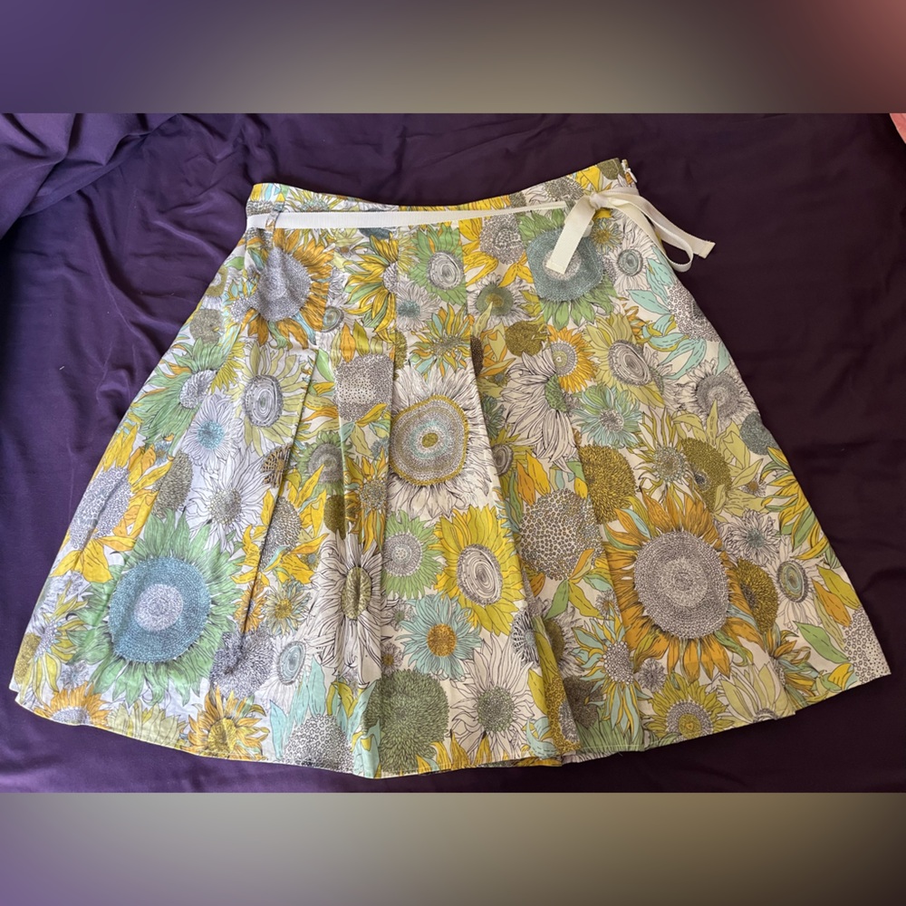J. Crew Sunflower Print Skirt